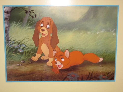 Walt Disney 1994 " The Fox And The Hound " Exclusive Commemorative Lithograph - 8 1/2 " x 12 1/2 " Print von Disney