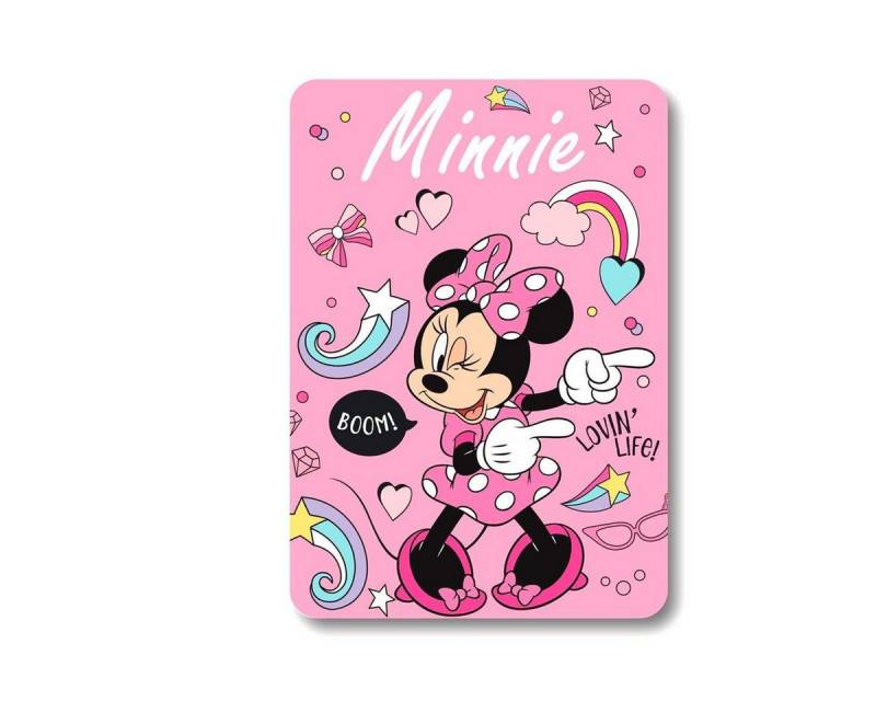 Wohndecke Disney Minnie Maus Kuscheldecke für Kinder 140x100cm, Disney, Geschenkidee für Mädchen und Jungen von Disney