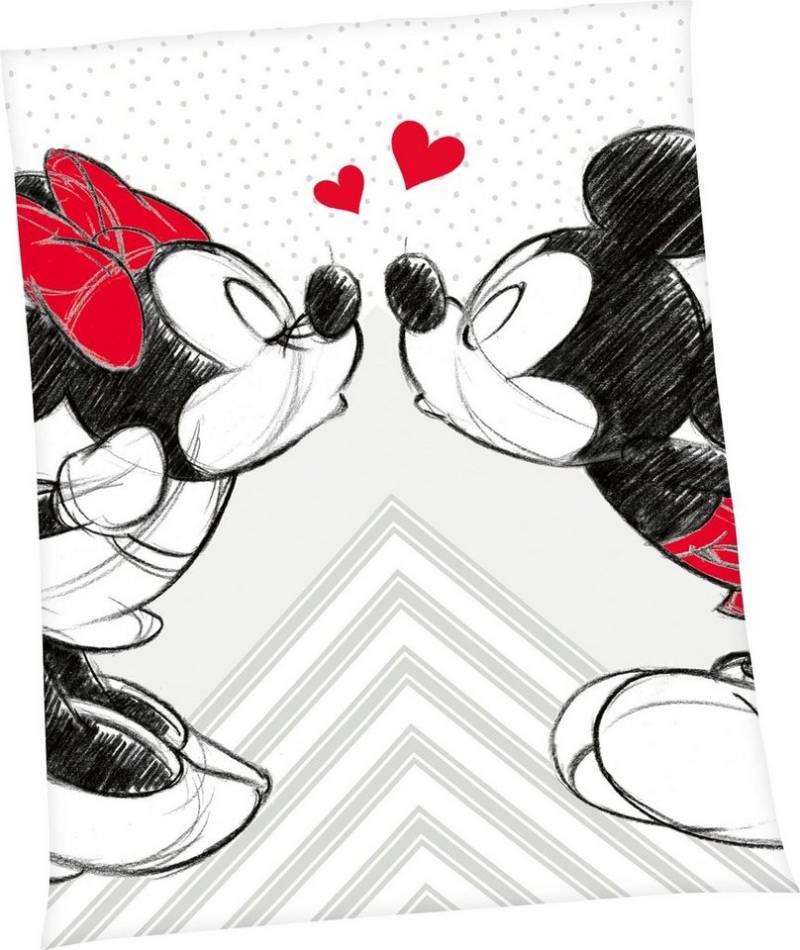 Wohndecke Disney´s Mickey und Minnie Mouse, Disney, mit liebevollem Motiv, Kuscheldecke von Disney