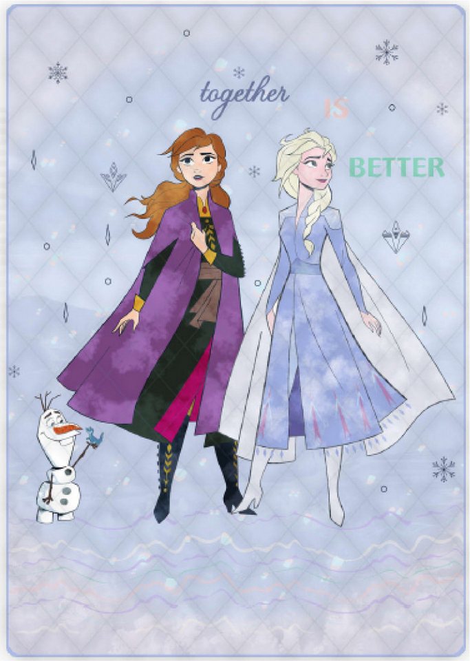 Wohndecke Frozen Fleecedecke Kuscheldecke 130 x 160 cm, Disney von Disney