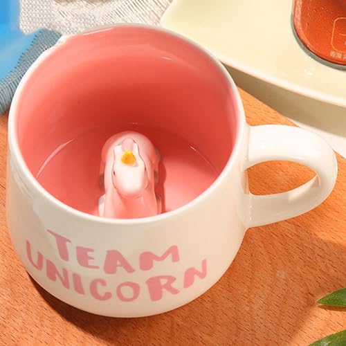 Disoza 3d Tier Tasse Einhorn Geschenke für Frauen Einhorn Becher Geschenke für Mädchen Cute Mug Geschenke für Freundin 3d Tasse mit Einhorn Figur Innen Einhorn Geschenke für Frauen Geburtstag von Disoza