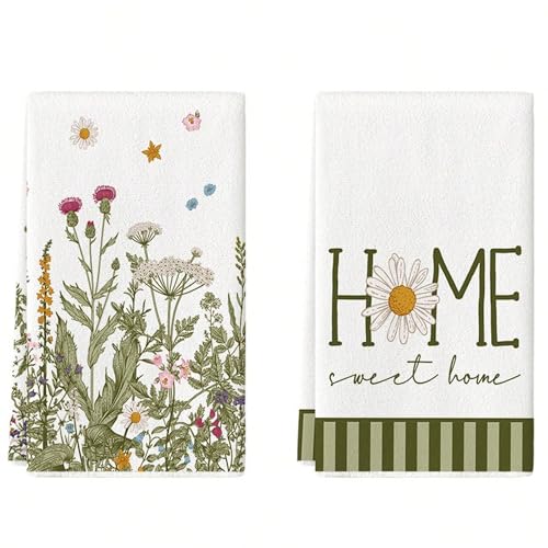 Disoza Blumen & Heim Mikrofaser Geschirrtücher 60 * 40 cm Baumwolle Küchentücher Gastronomie,2 St. Haushaltshelfer Trockentücher Küchentuch Handtuch Küchenorganizer Disoza Blumen & Heim Mikrofaser Geschirrtücher 60 * 40 cm Baumwolle Küchentücher Gastronomie,2 St. Haushaltshelfer Trockentücher Küchentuch Handtuch Küchenorganizer von Disoza
