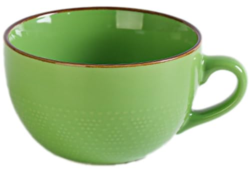 Disoza Groß Kaffeetasse XXL Tasse Keramik 700ml Suppentassen mit Henkel Jumbotassen Groß Kaffee Tee Tasse Müsli Suppen Kaffeebecher Schale Schüssel Porzellan Kaffee Tasse Suppenschüssel mit Griff von Disoza