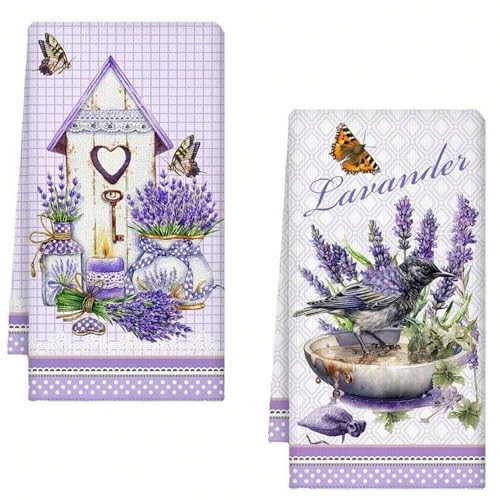 Disoza Lavendelhaus + Glücksvogel Mikrofaser Geschirrtücher 60 * 40 cm Baumwolle Küchentücher Gastronomie,2 St. Haushaltshelfer Trockentücher Küchentuch Handtuch Küchenorganizer Disoza Lavendelhaus + Glücksvogel Mikrofaser Geschirrtücher 60 * 40 cm Baumwolle Küchentücher Gastronomie,2 St. Haushaltshelfer Trockentücher Küchentuch Handtuch Küchenorganizer von Disoza