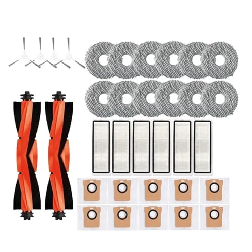 DispRA Kompatibel mit XMI Robot Vacuum X20 + / X20 Plus Staubbeutel Mopptuch Zubehör Hauptseitenbürste Hepa-Filter Ersatzteile(Green) von DispRA
