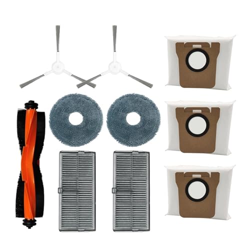 Geeignet for Xiaomi Mijia M30S D103CN Staubsauger, Hepa-Filter, Wischtuch, Staubbeutel, Ersatzteile, Rollen-/Seitenbürstenersatz(Set14) von DispRA