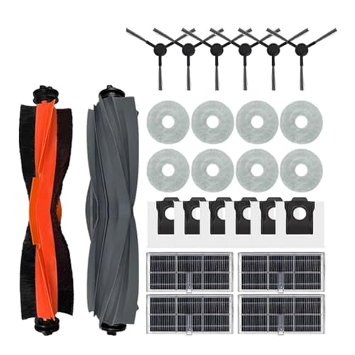 Kompatibel mit Dreame L10s Pro Ultra Heat, X30 Ultra, X30 Pro Staubsauger-Ersatzzubehör, Hauptseitenbürstenfilter, Mopp-Staubbeutel(Light Green) von DispRA