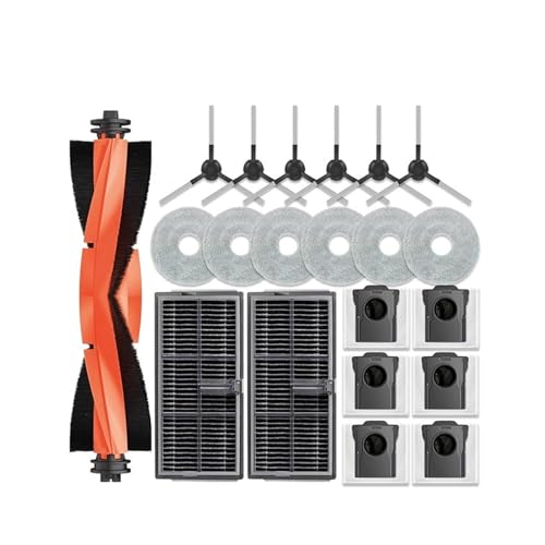 Kompatibel mit Dreame L10s Ultra Gen 2, Dreame L30s Ultra Ersatzteile Hauptrolle Seitenbürste Hepa-Filter Wischtuch Staubbeutel Zubehör(White) von DispRA