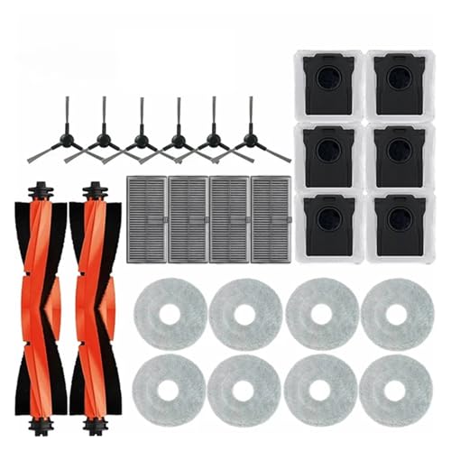 Kompatibel mit Dreame L10s Ultra Gen 2 / L30s Ultra Roboterstaubsauger Ersatzteile Hauptseitenbürsten Wischtücher Filter Staubbeutel Zubehör(White) von DispRA