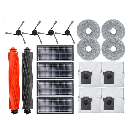 Kompatibel mit Dreame X40 Pro Ultra Roboter-Staubsauger, Haupt-Doppel-Hauptbürste, Mopp, Hepa-Filter, Staubbeutel, Zubehör, Ersatzteile(White) von DispRA