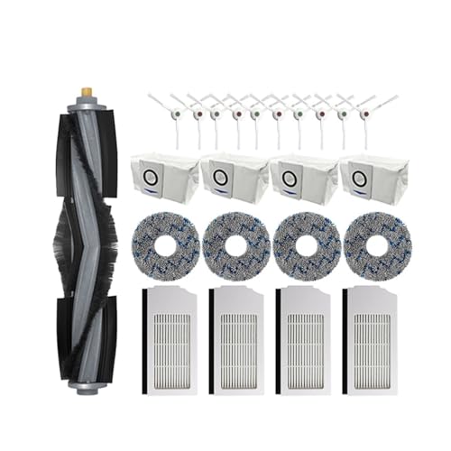 Kompatibel mit Ecovacs Deebot X1 Omni / T10 Omni Zubehör Roboter-Staubsauger-Teile Staubbeutel Hepa-Filter Hauptseitenbürste Mopp Mülleimer(Brown) von DispRA