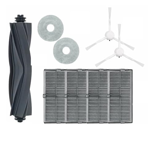 Kompatibel mit Kompatibel mit Xiaomi Mijia M30S D103CN Ersatzzubehör Verbrauchsmaterial Hauptseitenbürste Hepa-Filter Wischtuch Staubbeutel Teile(White) von DispRA
