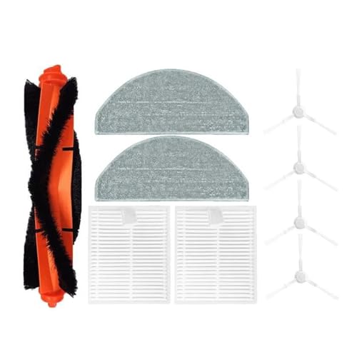 Kompatibel mit Xiaomi E12 E10 B112 Haushaltsgeräte-Kehrroboter-Staubsauger, Hauptbürste, Seitenbürste, Wischtuch, HEPA-Filter, Ersatzteile(Army Green) von DispRA