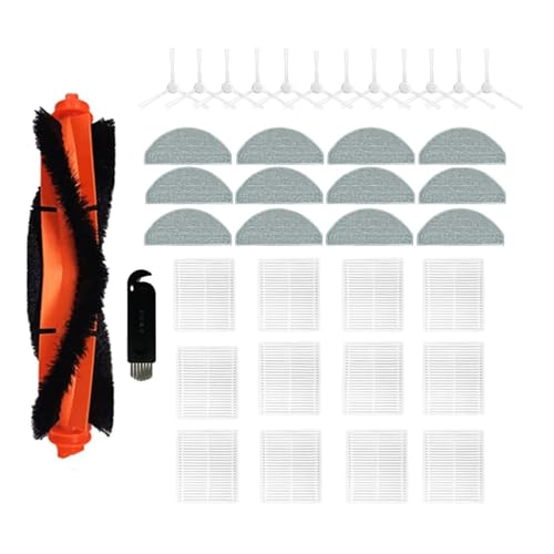 Kompatibel mit Xiaomi Mijia 3C Plus / 3C Pro / C103 Roboter-Staubsauger, Hauptseitenbürste, Mopptücher, Hepa-Filter, Zubehör(Brown) von DispRA