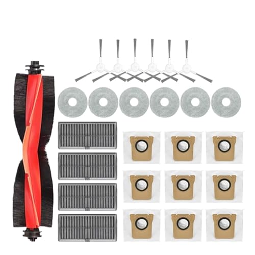 Kompatibel mit Xiaomi Mijia H40 M30S Roboter-Staubsauger Kehrmaschine Verbrauchsmaterial Hauptbürste Lappenfilter Seitenbürste Zubehör(Clear) von DispRA