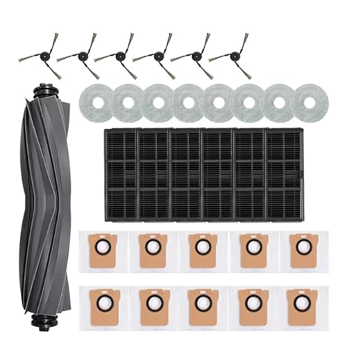 Kompatibel mit Xiaomi Mijia M40 D110CN Roboter-Staubsauger, Ersatzteile, Verbrauchsmaterialien, Hauptseitenbürste, Hepa-Filter, Mopptuch, Staubbeutel, Zubehör(White) von DispRA