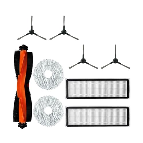 Kompatibel mit Xiaomi Roboterstaubsauger S20+ / S10 Plus / B108GL / B105 / B108CN B113CN Ersatzteilzubehör Filterlappen Hauptseitenbürstenteile(Set 1) von DispRA