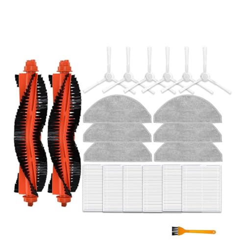 Kompatibel mit Xiaomi Roboterstaubsauger S20 / D106, Zubehör, Haupt-/Seitenbürste, Hepa-Filter, Wischtuch, Staubbeutel, Ersatz-Ersatzteile(White) von DispRA