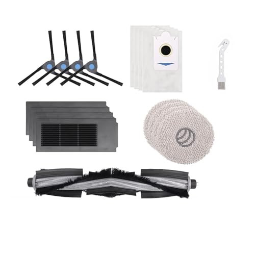 Rollenbürste, Gummibürste, kompatibel mit Ecovacs Deebot X2/X2 Omni/X2 Pro Roboter-Staubsauger, Seitenbürste, Hepa-Filter, Staubbeutel, Wischtücher, Zubehör(Light Green) von DispRA