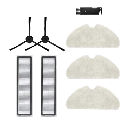 Zubehör for Rollen-/Seitenbürsten, kompatibel mit Dreame D10s/D10s Pro Roboter-Staubsauger, abwaschbarer Hepa-Filter, Ersatz for Wischmopp- und Lappentücher(Set12) von DispRA