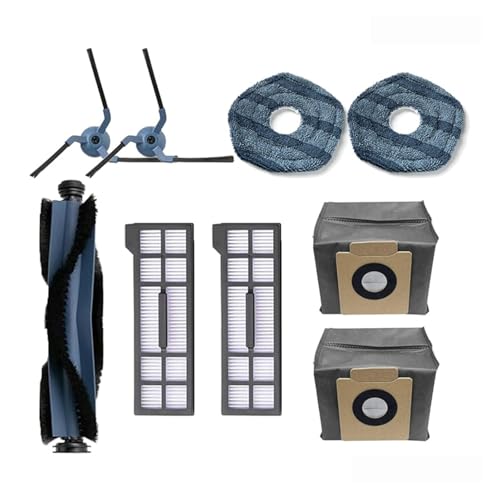 Zubehör kompatibel mit Eufy X10 Pro Omni Roboter-Staubsauger, Rollen-Seitenbürste, Hepa-Filter, Mopp, Lappen, Staubbeutel, Ersatzteile(Set13) von DispRA