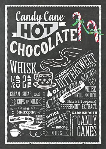 Displate – Metallposter - Magnet-Montage - American Vintage - Christmas mood - Hot chocolate recipe - Größe M - 32x45cm von Displate