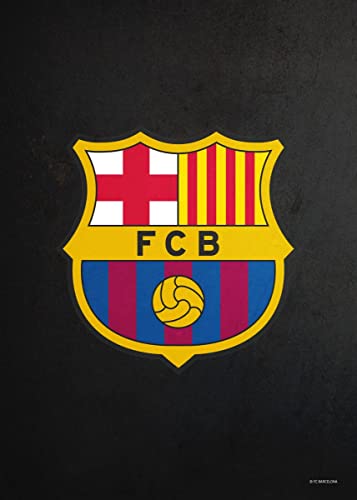 Displate - Metallposter - Magnet-Montage - FC Barcelona - Crest - Crest black - Größe M - 32x45cm Matt von Displate