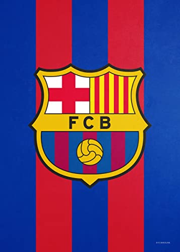 Displate - Metallposter - Magnet-Montage - FC Barcelona - Crest - Crest red stripes - Größe L - 67,5x48cm Matt von Displate