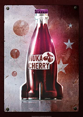Displate – Metallposter - Magnet-Montage - Fallout - Nuka Cola Flavours - Nuka Cola Cherry - Größe M - 32x45cm von Displate