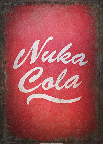 Displate – Metallposter - Magnet-Montage - Fallout - Nuka Cola - Nuka Cola Logo - Größe M - 32x45cm von Displate