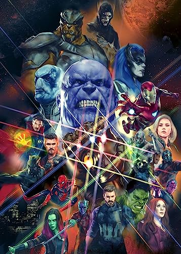 Displate – Metallposter - Magnet-Montage - Marvel - Avengers Infinity War - Infinity War - Größe L - 67,5x48cm von Displate