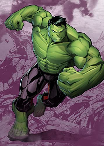 Displate – Metallposter - Magnet-Montage - Marvel - Mightiest Heroes - Hulk - Größe L - 67,5x48cm von Displate
