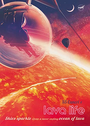 Displate – Metallposter - Magnet-Montage - NASA - Jpl Space Travel Posters - Lava Life - Größe M - 32x45cm von Displate