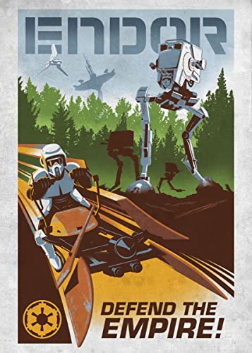 Displate – Metallposter - Magnet-Montage - Star Wars - Galactic Propaganda - Defend the Empire - Größe L - 67,5x48cm von Displate