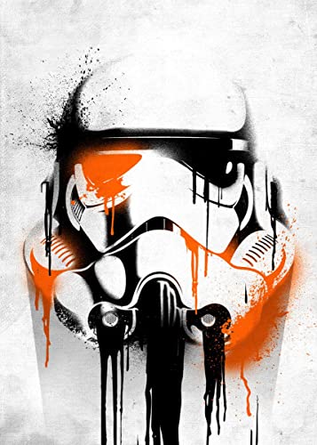 Displate – Metallposter - Magnet-Montage - Star Wars - Masked Stormtroopers - Graffiti - Größe M - 32x45cm von Displate