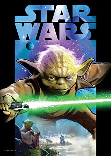 Displate – Metallposter - Magnet-Montage - Star Wars - Dark Side Vs Light Side - Master Yoda - Größe M - 32x45cm von Displate