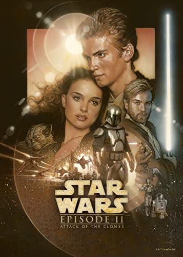 Displate – Metallposter - Magnet-Montage - Star Wars - Star Wars Movie Posters - Star Wars Episode II: Attack of the Clones - Größe M - 32x45cm von Displate