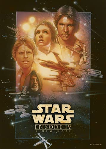 Displate – Metallposter - Magnet-Montage - Star Wars - Star Wars Movie Posters - Star Wars Episode IV: A New Hope - Größe L - 67,5x48cm von Displate