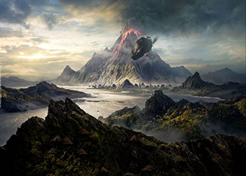 Displate – Metallposter - Magnet-Montage - The Elder Scrolls - The Elder Scrolls Online Horizontal - Red Mountain Horizontal - Größe M - 32x45cm von Displate