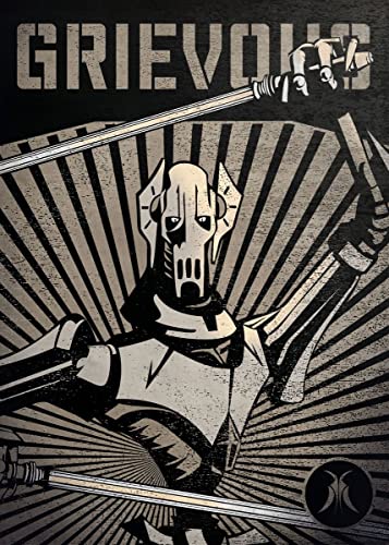 Displate – Metallposter - Magnet Mounted - Star Wars - Clone Wars Key Personas - General Grievous - Größe M - 32x45cm von Displate