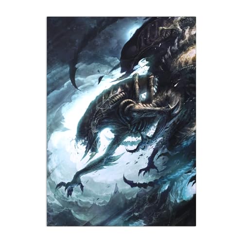 Displate Offiziell Alien MetallPoster Magnetische Befestigung Inklusive Lizenziert Bilder Hochwertiges Poster Aliens Attack 67.5 cm x 48 cm von Displate