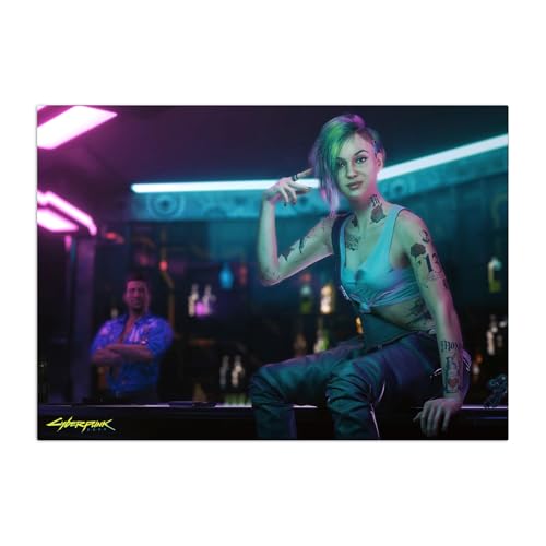 Displate Offiziell Cyberpunk 2077 MetallPoster Magnetische Befestigung Inklusive Lizenziert Bilder Hochwertiges Poster Judy Alvarez 45 cm x 32 cm Displate Offiziell Cyberpunk 2077 MetallPoster Magnetische Befestigung Inklusive Lizenziert Bilder Hochwertiges Poster Judy Alvarez 45 cm x 32 cm von Displate