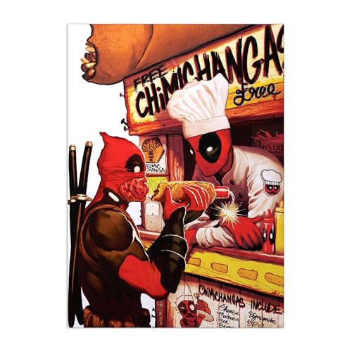 Displate Offiziell Deadpool MetallPoster Magnetische Befestigung Inklusive Lizenziert Bilder Hochwertiges Poster Deadpool - Deadpool's Explosive Hot Dogs Poster 45 cm x 32 cm Displate Offiziell Deadpool MetallPoster Magnetische Befestigung Inklusive Lizenziert Bilder Hochwertiges Poster Deadpool - Deadpool's Explosive Hot Dogs Poster 45 cm x 32 cm von Displate