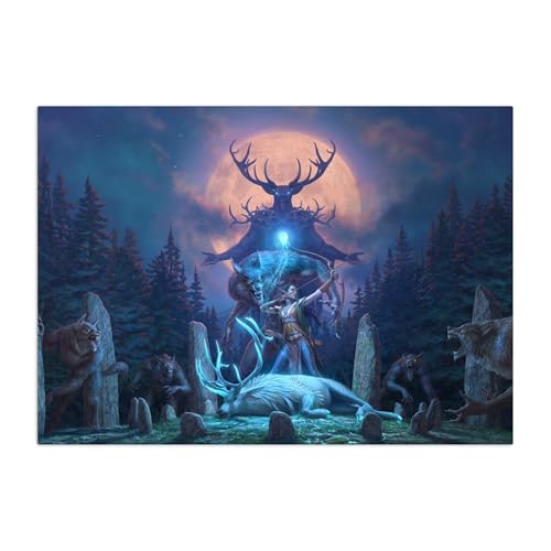 Displate Offiziell Elder Scrolls Skyrim MetallPoster Magnetische Befestigung Inklusive Lizenziert Bilder Hochwertiges Poster The Elder Scrolls Online Horizontal - Wolfhunter Poster 45 cm x 32 cm von Displate