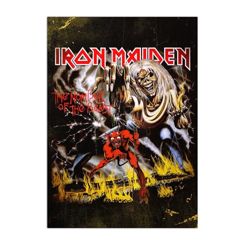 Displate Offiziell Iron Maiden MetallPoster Magnetische Befestigung Inklusive Lizenziert Bilder Hochwertiges Poster The number of the beast 45 cm x 32 cm Displate Offiziell Iron Maiden MetallPoster Magnetische Befestigung Inklusive Lizenziert Bilder Hochwertiges Poster The number of the beast 45 cm x 32 cm von Displate