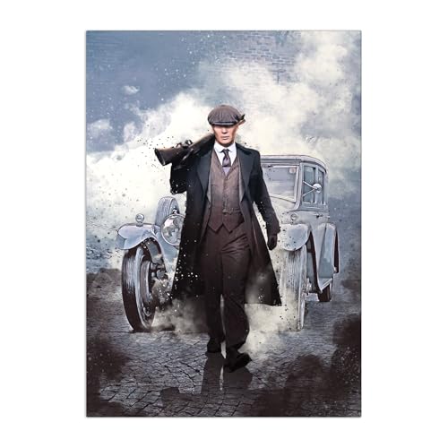 Displate Offiziell Peaky Blinders MetallPoster Magnetische Befestigung Inklusive Lizenziert Bilder Hochwertiges Poster Iconic Vehicle Thomas Poster 67.5 cm x 48 cm von Displate