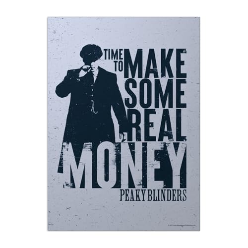 Displate Offiziell Peaky Blinders MetallPoster Magnetische Befestigung Inklusive Lizenziert Bilder Hochwertiges Poster Slogans - Time To Make Some Money Poster 67.5 cm x 48 cm von Displate
