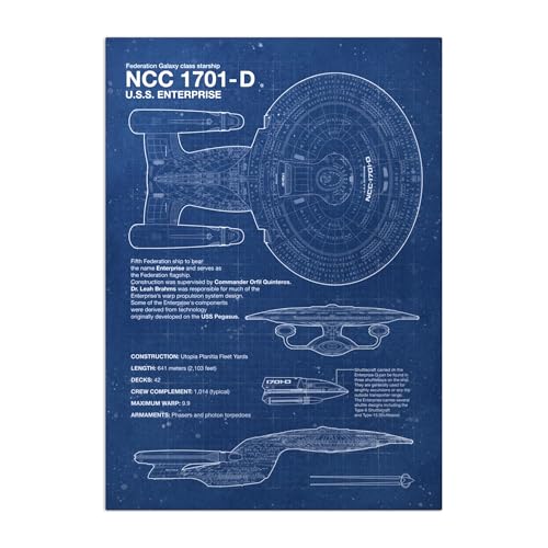 Displate Offiziell Star Trek MetallPoster Magnetische Befestigung Inklusive Lizenziert Bilder Hochwertiges Poster Star Trek Blueprints NCC-1701-D Blueprint Poster 45 cm x 32 cm Displate Offiziell Star Trek MetallPoster Magnetische Befestigung Inklusive Lizenziert Bilder Hochwertiges Poster Star Trek Blueprints NCC-1701-D Blueprint Poster 45 cm x 32 cm von Displate