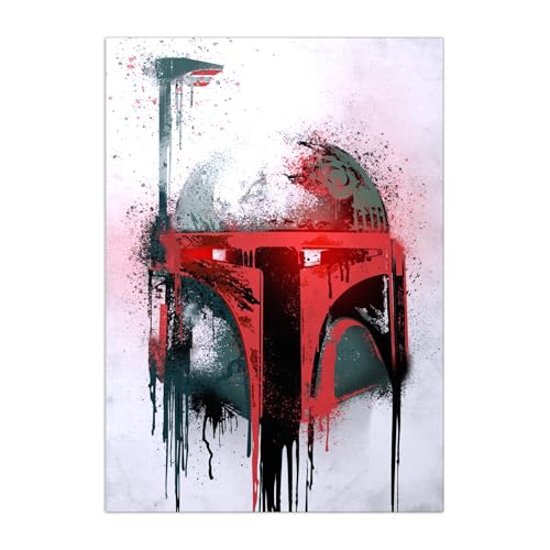 Displate Offiziell Star Wars MetallPoster Magnetische Befestigung Inklusive Lizenziert Bilder Hochwertiges Poster Helmets Graffiti - Boba Fett Graffitti Helmet Poster Gr��e 67.5 cm x 48 cm Displate Offiziell Star Wars MetallPoster Magnetische Befestigung Inklusive Lizenziert Bilder Hochwertiges Poster Helmets Graffiti - Boba Fett Graffitti Helmet Poster Gr��e 67.5 cm x 48 cm von Displate