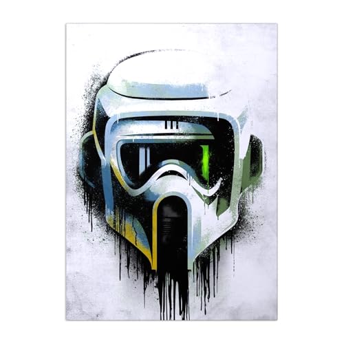 Displate Offiziell Star Wars MetallPoster Magnetische Befestigung Inklusive Lizenziert Bilder Hochwertiges Poster Helmets Graffiti - Scout Graffitti Helmet Poster Größe 67.5 cm x 48 cm Displate Offiziell Star Wars MetallPoster Magnetische Befestigung Inklusive Lizenziert Bilder Hochwertiges Poster Helmets Graffiti - Scout Graffitti Helmet Poster Größe 67.5 cm x 48 cm von Displate